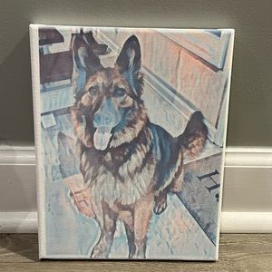 Colorful “German Shepherd” canvas sign